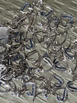 Over 8 Ounces Of Scrap Heart Jewelry Craft Items