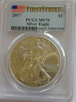 2017 PCGS MS70 Silver Eagle - First 30 day release