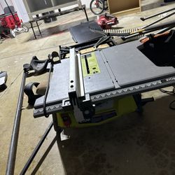 Table Saw RYOBI 15 Amp 10 in. Compact Portable Corded Jobsite Table Saw with Folding Stand $180 obo 