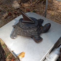 Cast Iron Turtle Sundial