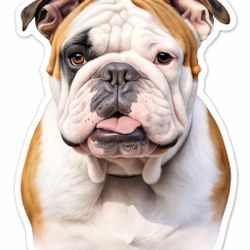 4” English BullDog Peeking Paws Sticker Car Bumper Decal Bully