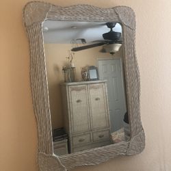 Handmade Rattan Mirror