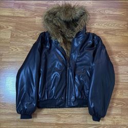 Fur Leather jacket