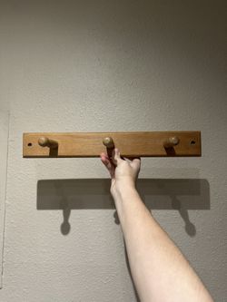 Wood Peg Wall Shelf