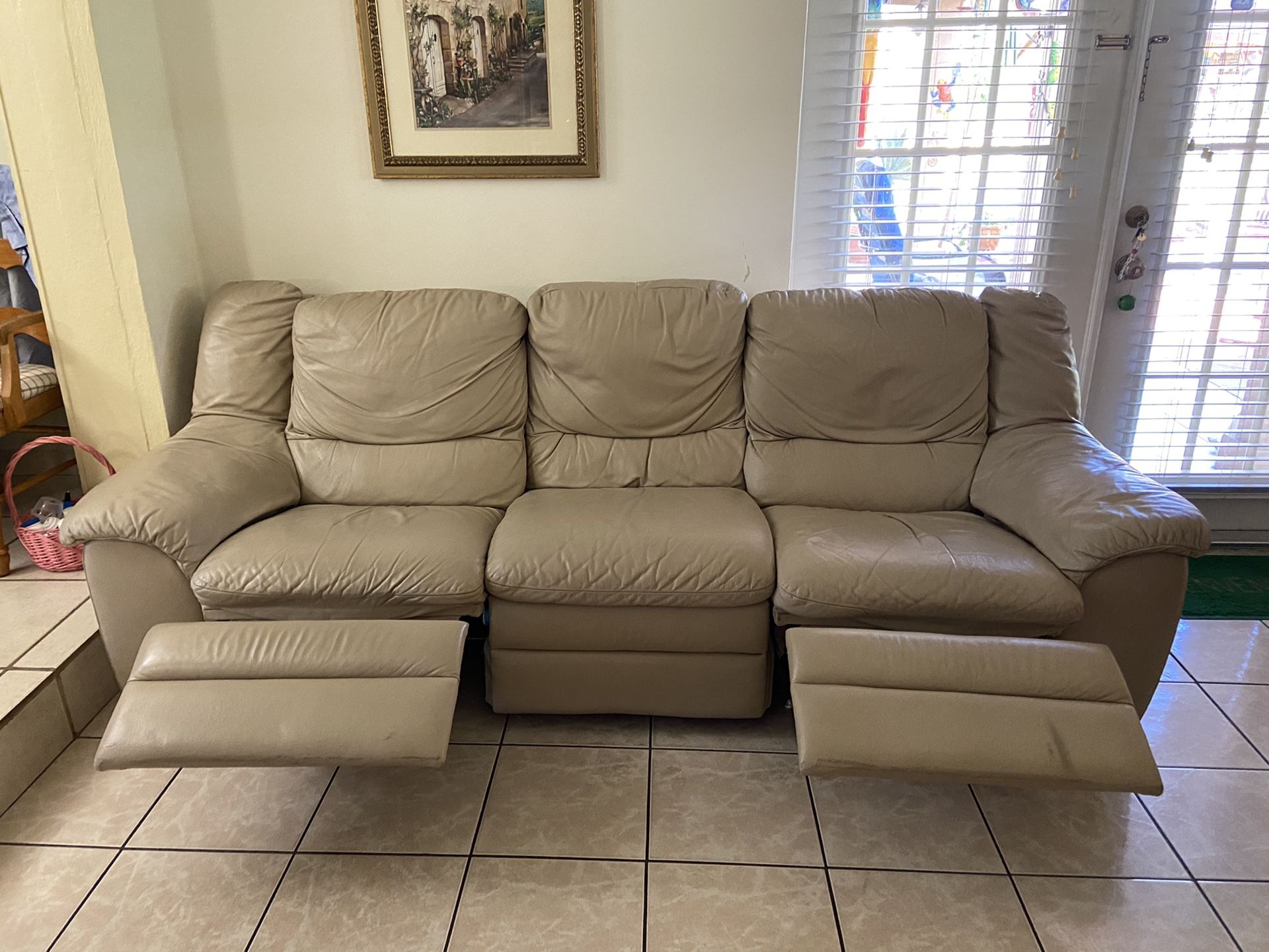 Real Leather Recliner- Perfect Condition