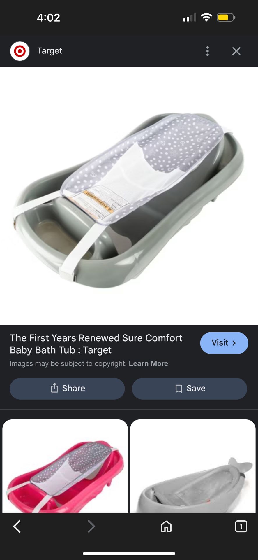 The first Years Renewed Sure Comfort Baby Bath Tub
