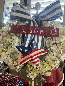 Hydrangea patriotic wreath