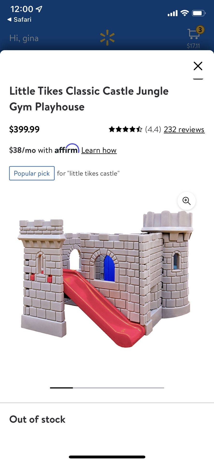 Little tikes 2024 play castle