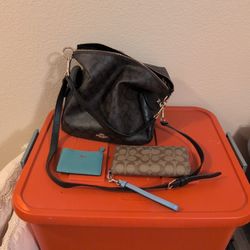 Coach Purse, Wristlet And Card Holder