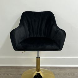 BRAND NEW ACCENT CHAIR (BLACK + GOLD)