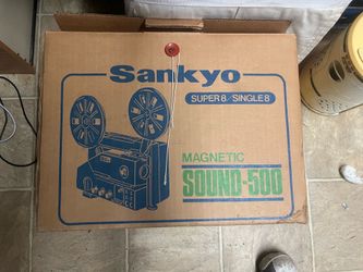 NEW! Vintage Sankyo Sound 500 Mono Super 8 Sound Film Projector Open Box NIB