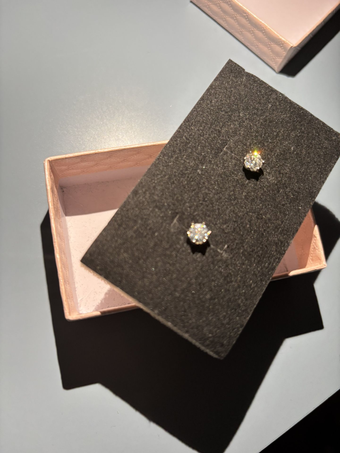 Diamond Earrings 925 Silver