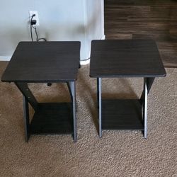 Small Wood End tables (Pair)