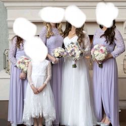 Lavender David’s bridal Bridesmaid Dress Size 00