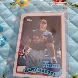 Minnesota Twins Gary Gaetti Error 1989 Topps Darker Red Ink Back Baseball Card 