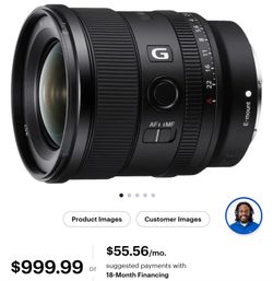 New Sony FE 20mm f/1.8 G Lense