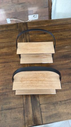 Two 2 tier trays