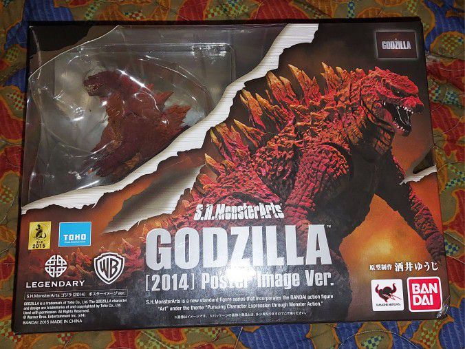 SH Monsterarts Godzilla 2014 Poster Image Version for Sale in San