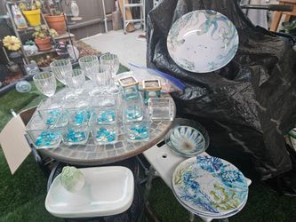 Glasses and dishes
