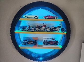 Handcrafted Tire Wall Shelf