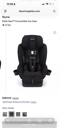 Nuna RAVA Next™ Convertible Car Seat Color:Caviar