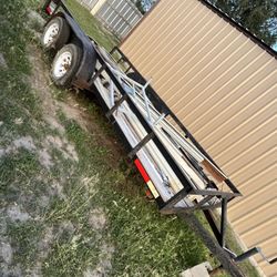 16 Foot Trailer By 6 Bill Of Sale Only 1,000 Bill Of Sale Only The Only Thing Wrong Is The Cylinder On One Wheel Gave Out But Still Moveable 