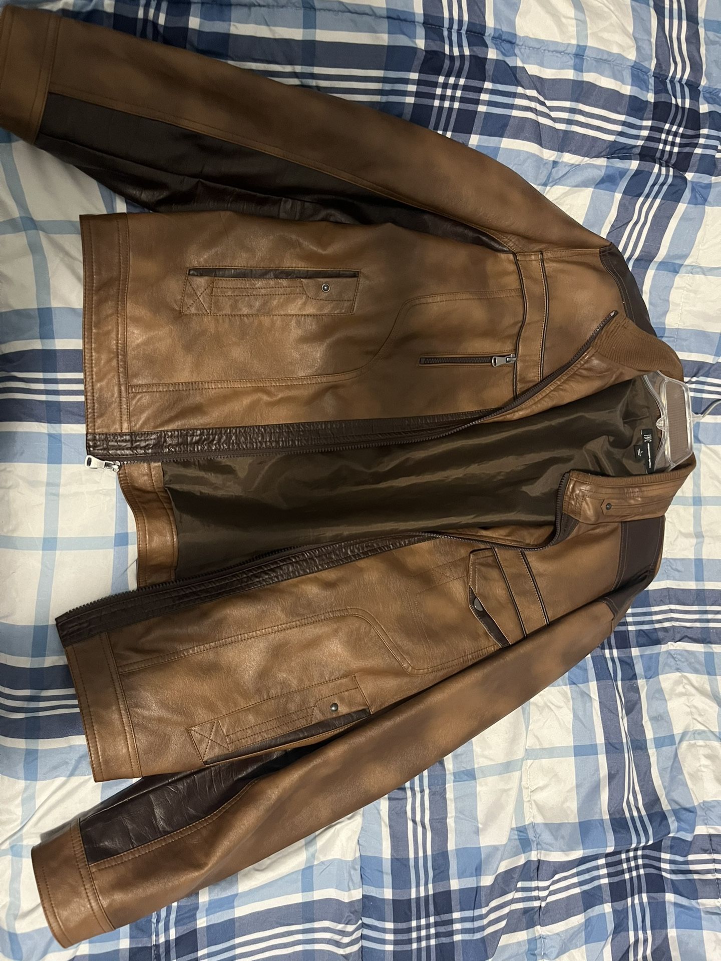 INC Zip Up Jacket Men’s Large (Brown)