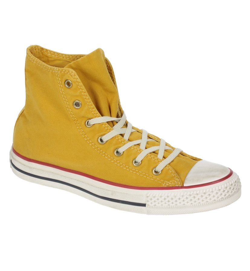 Vintage Converse Chuck Taylor Size 9.5 Yellow 80s High Top Shoes Made In USA