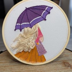 Hand embroidery Girl for gift 