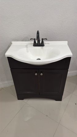 Bathroom Vanity with Sink and Faucet