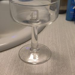 Set of 4 "D" Margarita  Glasses