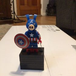 Lego Compatible Captain America Pig