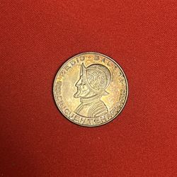 1953 Half 1/2 Balboa Panama Silver Coin