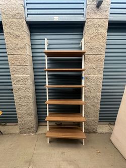 Wood & White Ladder Bookshelf $100 OBO