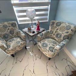 2 Teal Accent Chairs New