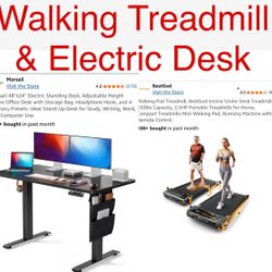NEW Walking Treadmill /Pad with Adjustable Height desk