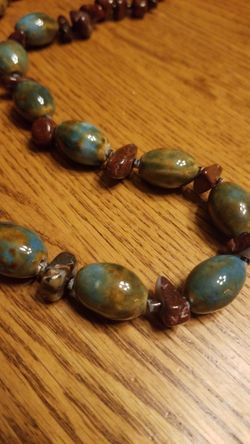 Necklace - Ceramic Glazed Beads
