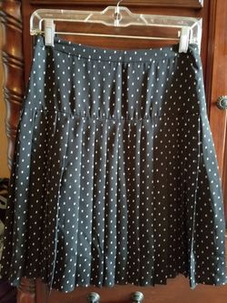 Black and White Pleated Skirt