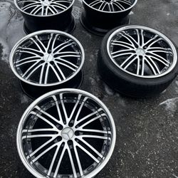 20 inch staggered vossen wheels mercedes 5x112