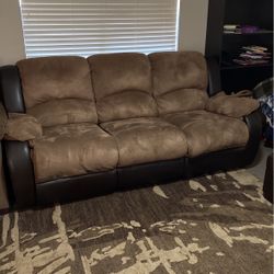 Reclining Couch And Love Couch (carefully Taken Car Of)