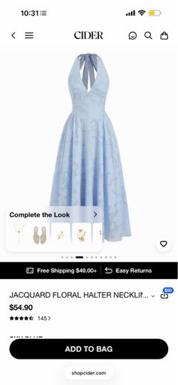 Jacquard Floral Halter Dress from Cider