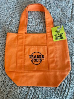 Trader Joe’s Trick-Or-Treat Canvas Tote Bag (New With Tags) Orange