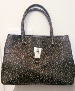 GUESS Satchel Monogram Purse (Like NEW)