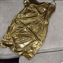 Holiday Gold Dress 