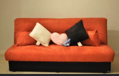 Futon sofa with storage