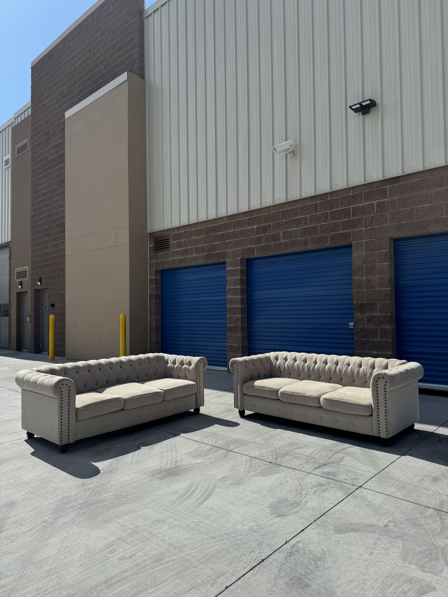 Beige Tufted Couches