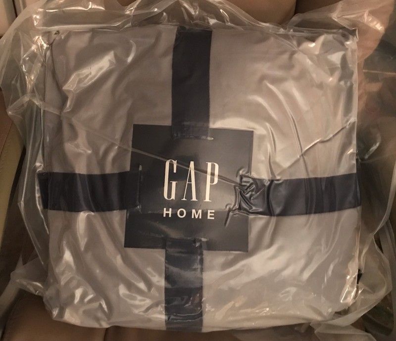 LOT OF 2 BRAND NEW ORGANIC GREY COTTON THROW PILLOWS