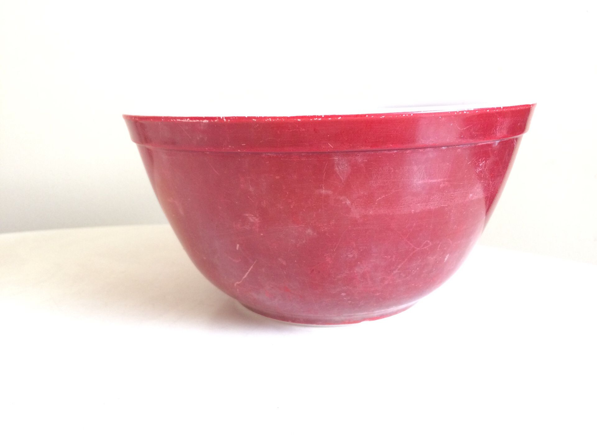 Old red Pyrex Ovenware