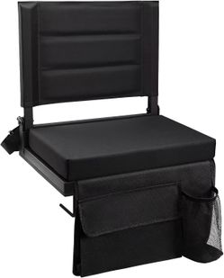 Brand new in box Stadium Seat for Bleachers with Back Support and Thick Padded Cushion Portable Bleacher Seat with Shoulder Strap, Wide Stadium Seat C