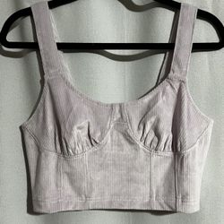 AE Cropped Corduroy Corset Top